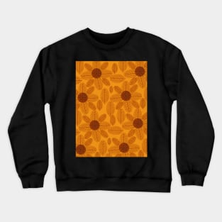 Leaves and flowers in shades of brown Crewneck Sweatshirt